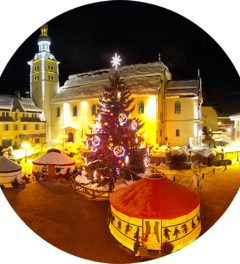 Ambiance Noël sur la place de Megève!