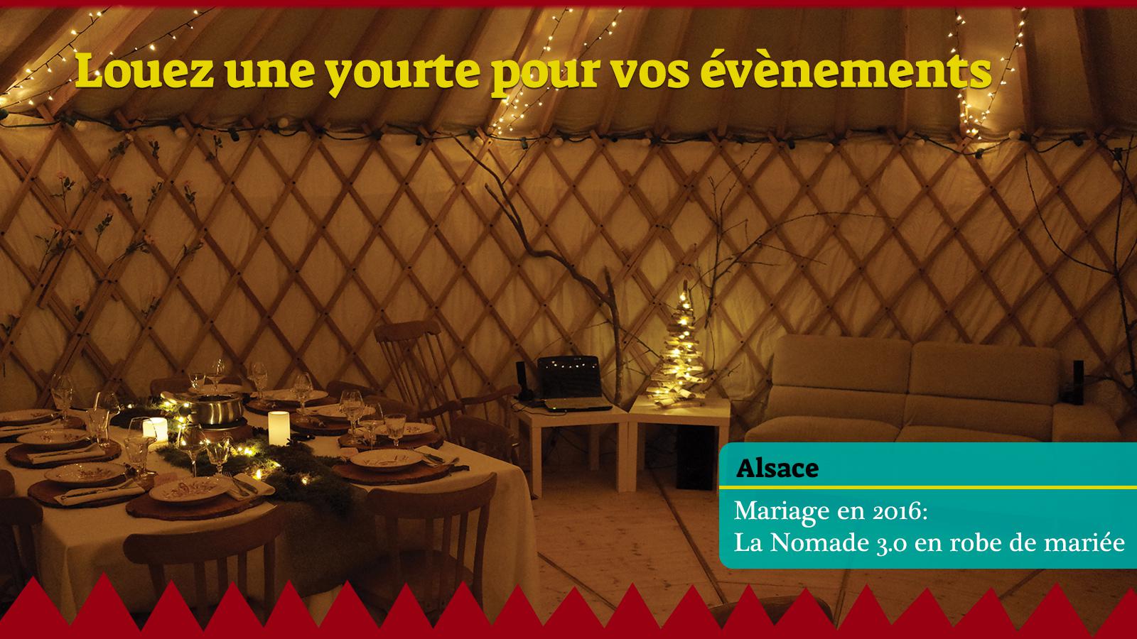 Yourte la Nomade 3.0 pour un mariage en Alsace